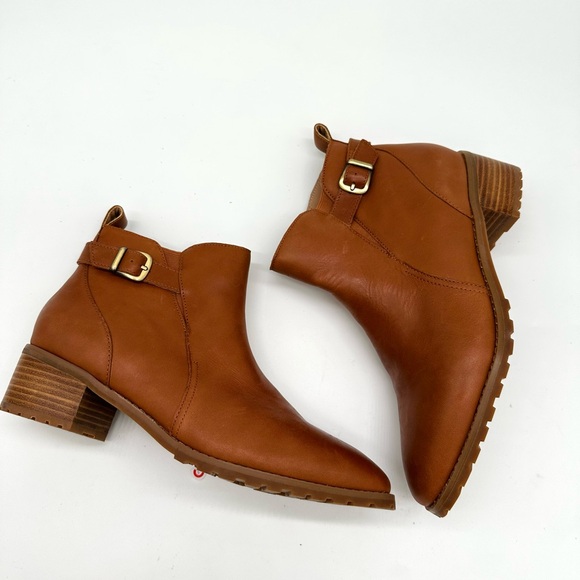 Blondo Sullivan Waterproof  Brown Leather Booties - Picture 1 of 6